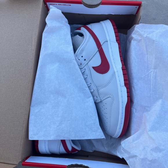 Nike Dunk Low Varsity Grey Varsity Red - Picture 6 of 7